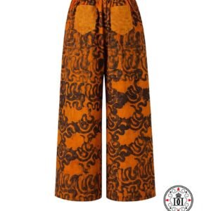Adire Crepe Cotton Palazzo Trousers - Image 3